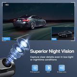Dash Cam,1080P Car Camera 3” LCD Screen,170° Wide Angle,Wdr,G-Sensor, SD Card(Not Include),Black