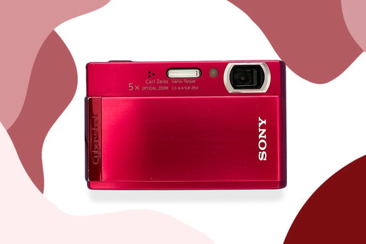 Red Sony DSC-T300 Digital Camera - Vintage Cyber-Shot