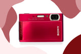 Red Sony DSC-T300 Digital Camera - Vintage Cyber-Shot