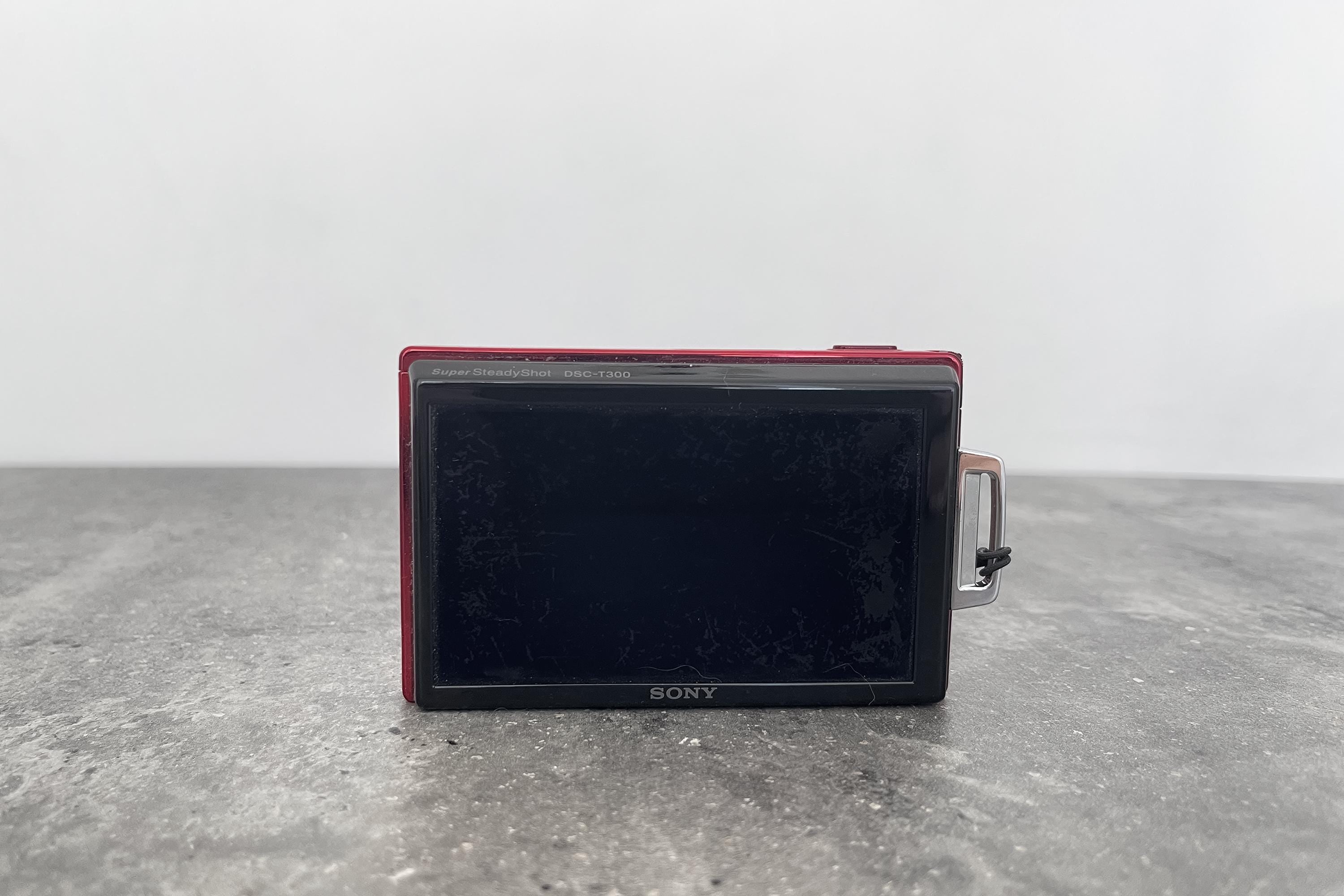 Red Sony DSC-T300 Digital Camera - Vintage Cyber-Shot